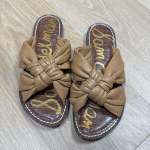 Sam Edelman Womens Garson Leather Slip On Slide Sandals